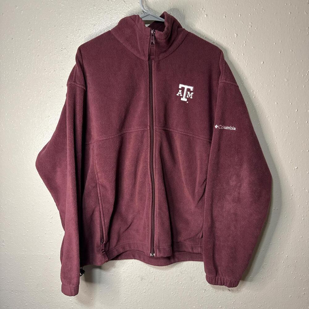 Burgundy Texas A&M Aggies full zip fleece jacket